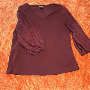 Medium BYdesign Maroon quarter sleeve blouse